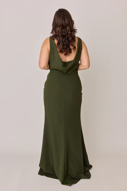 Chiffon V Neck Mermaid Plus Size Dresses