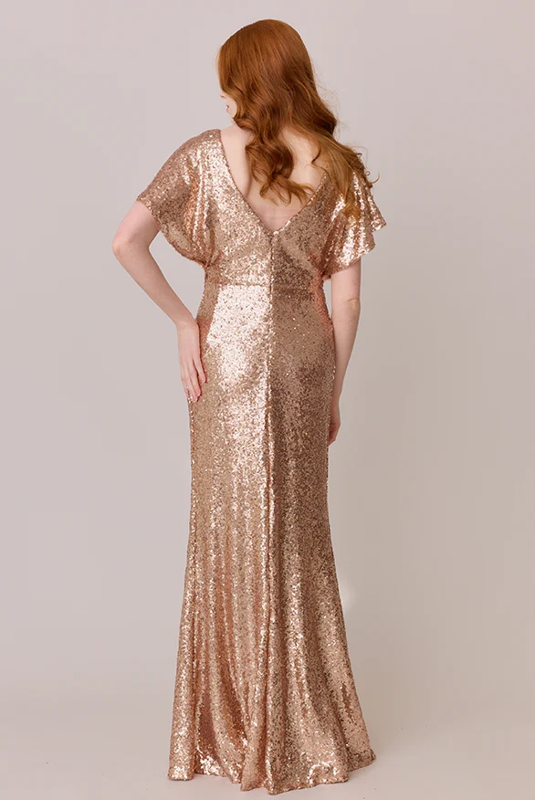 Sequin V Neck Mermaid Plus Size Dresses