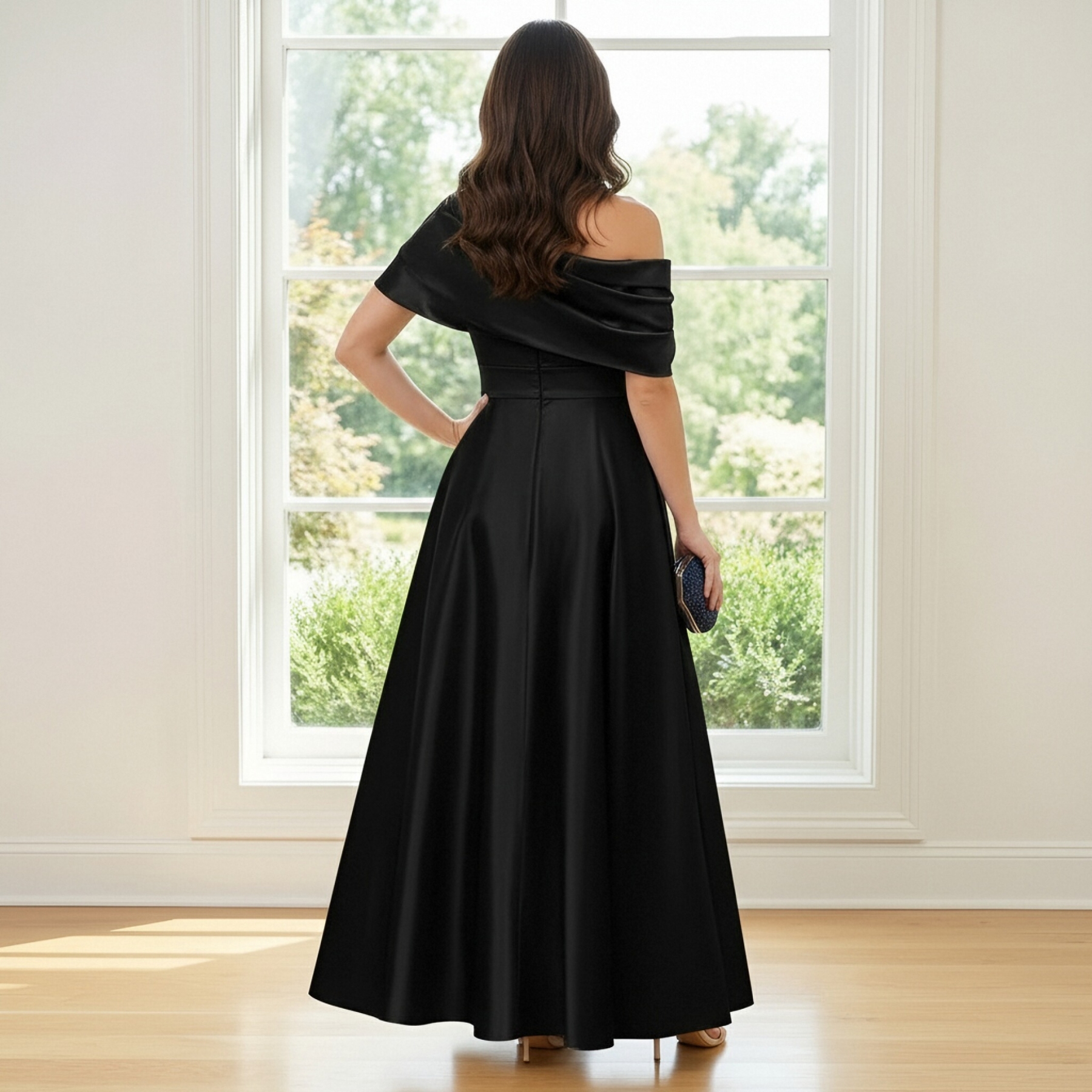 Satin One Shoulder Mother of the Bride Dresses