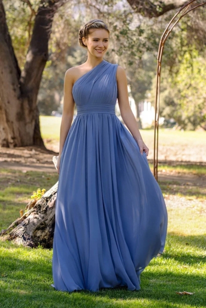 Chiffon One Shoulder A Line Bridesmaid Dresses