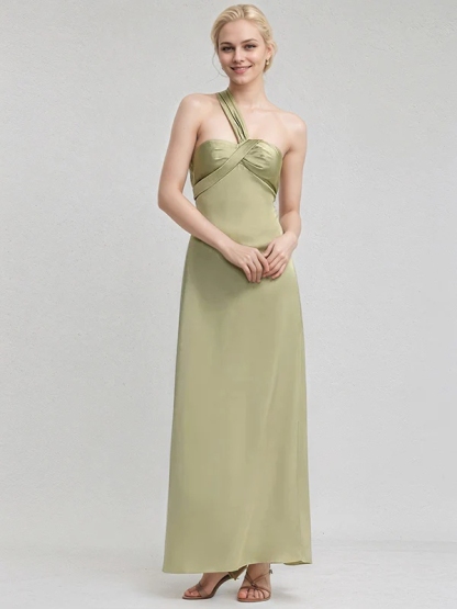 Satin One Shoulder Mermaid Bridesmaid Dresses