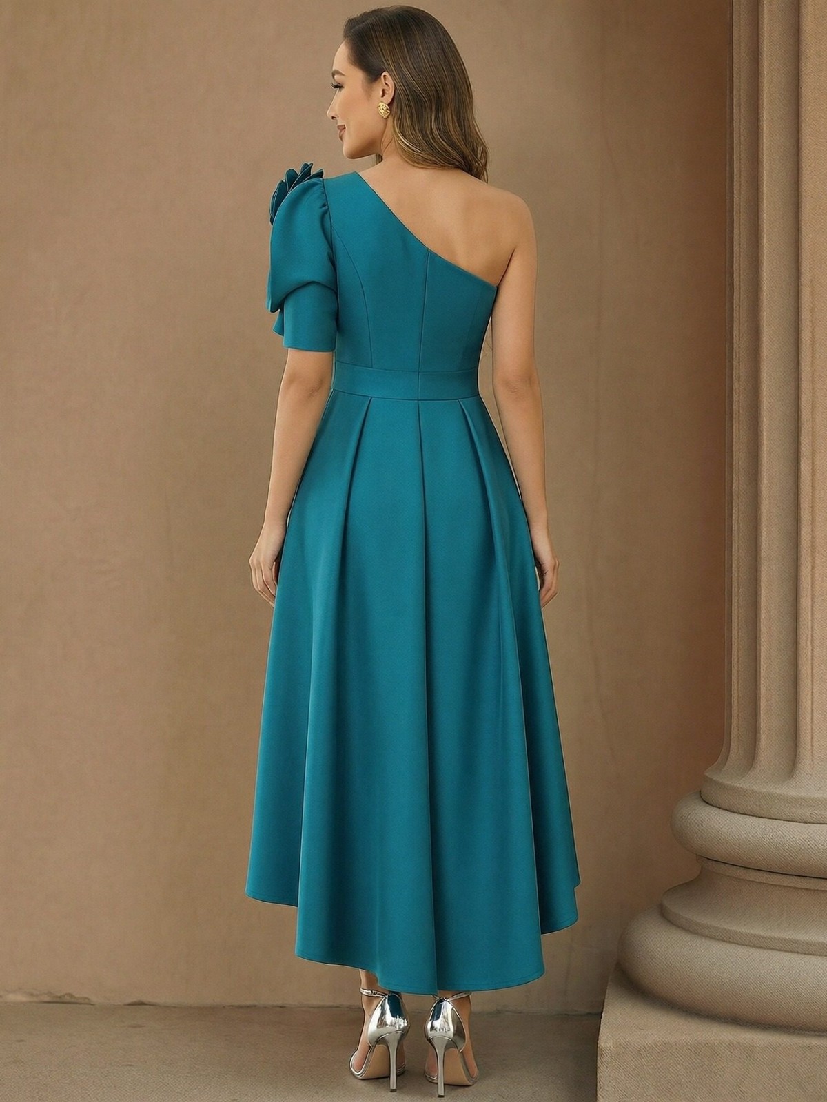 Satin One Shoulder A Line Mother of the Bride Dresses