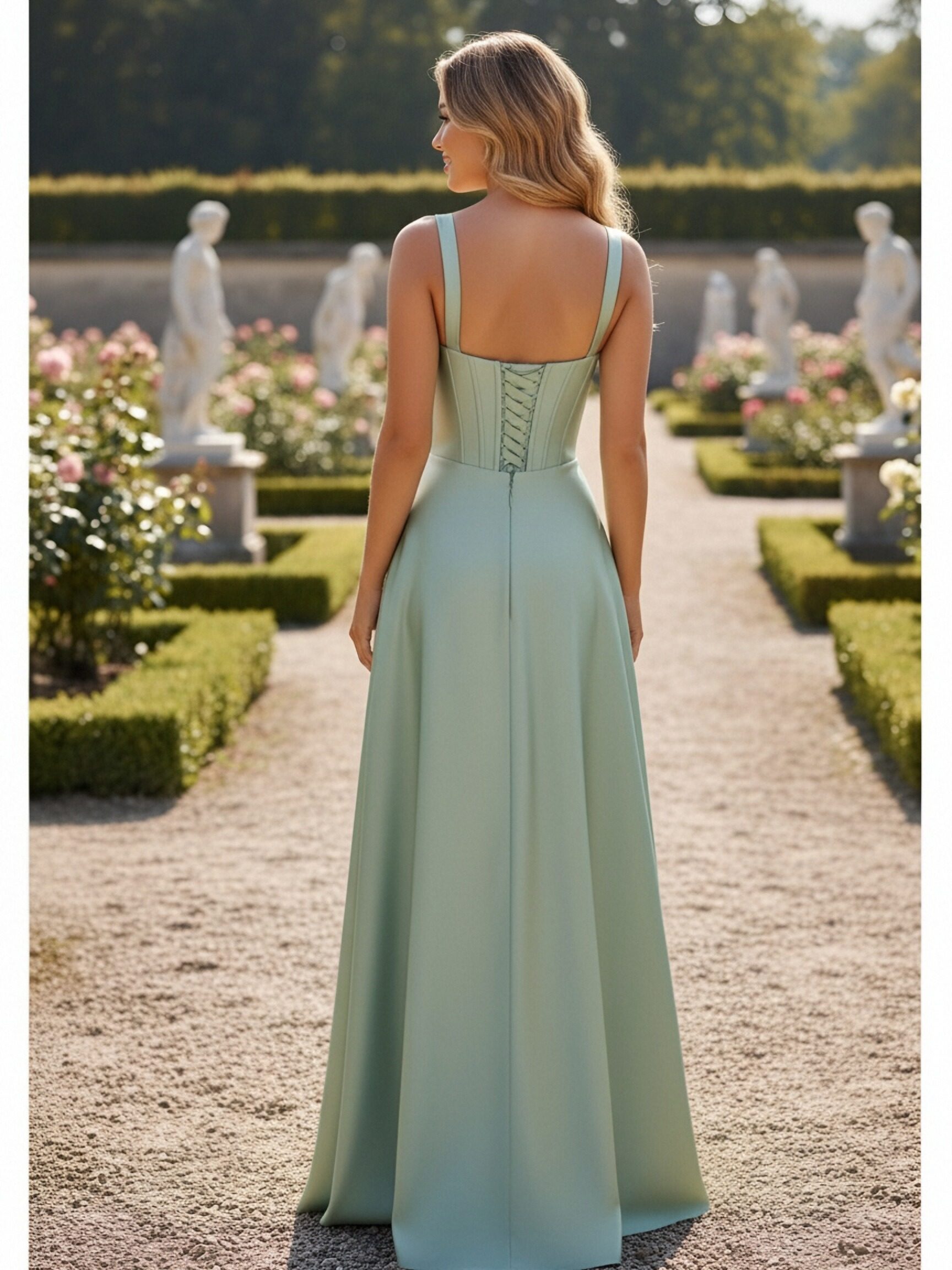 Satin Sweetheart A Line Long Bridesmaid Dresses