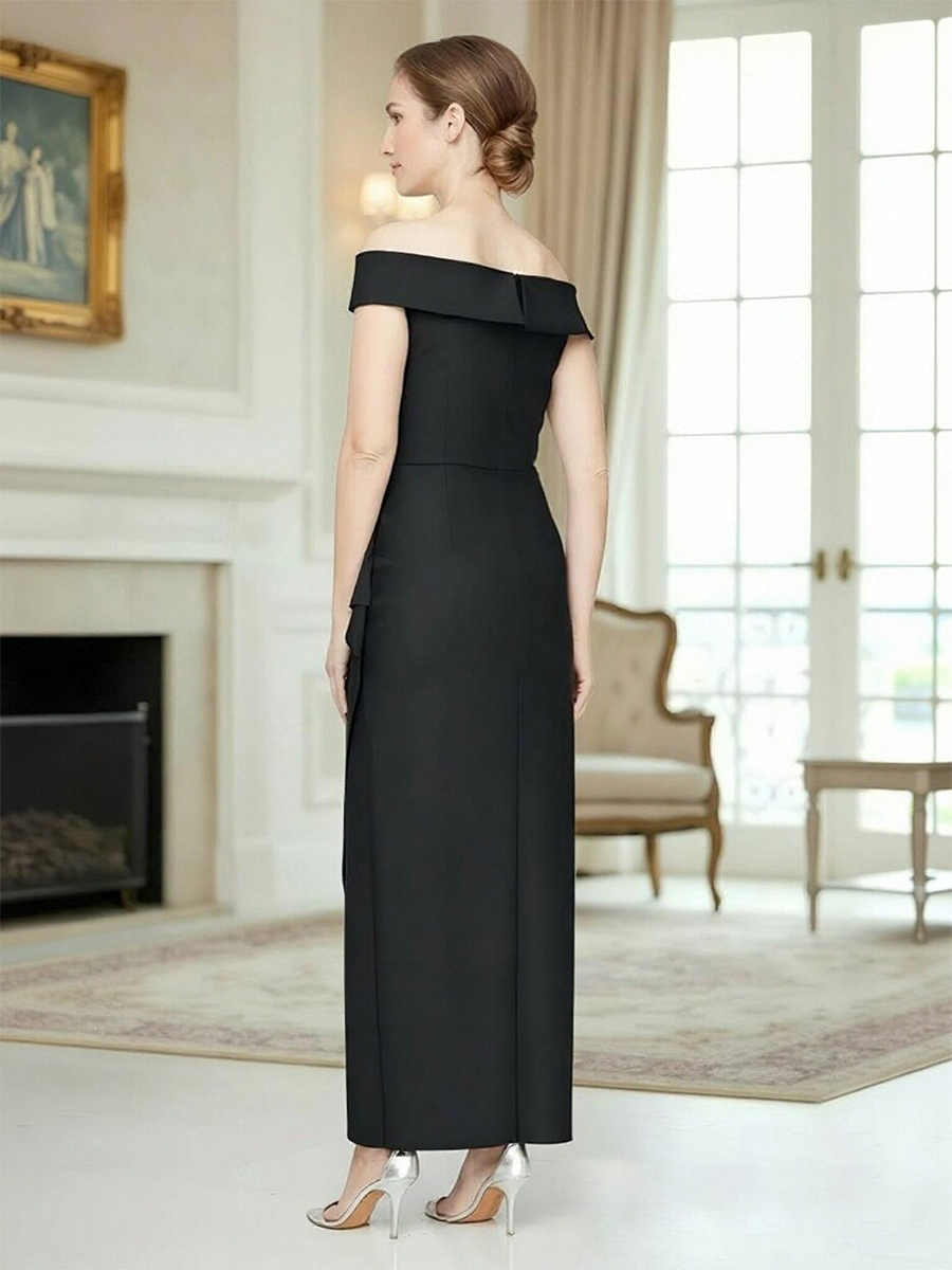 Bodycon Off Shoulder Satin Beads Mother of the Bride Dresses