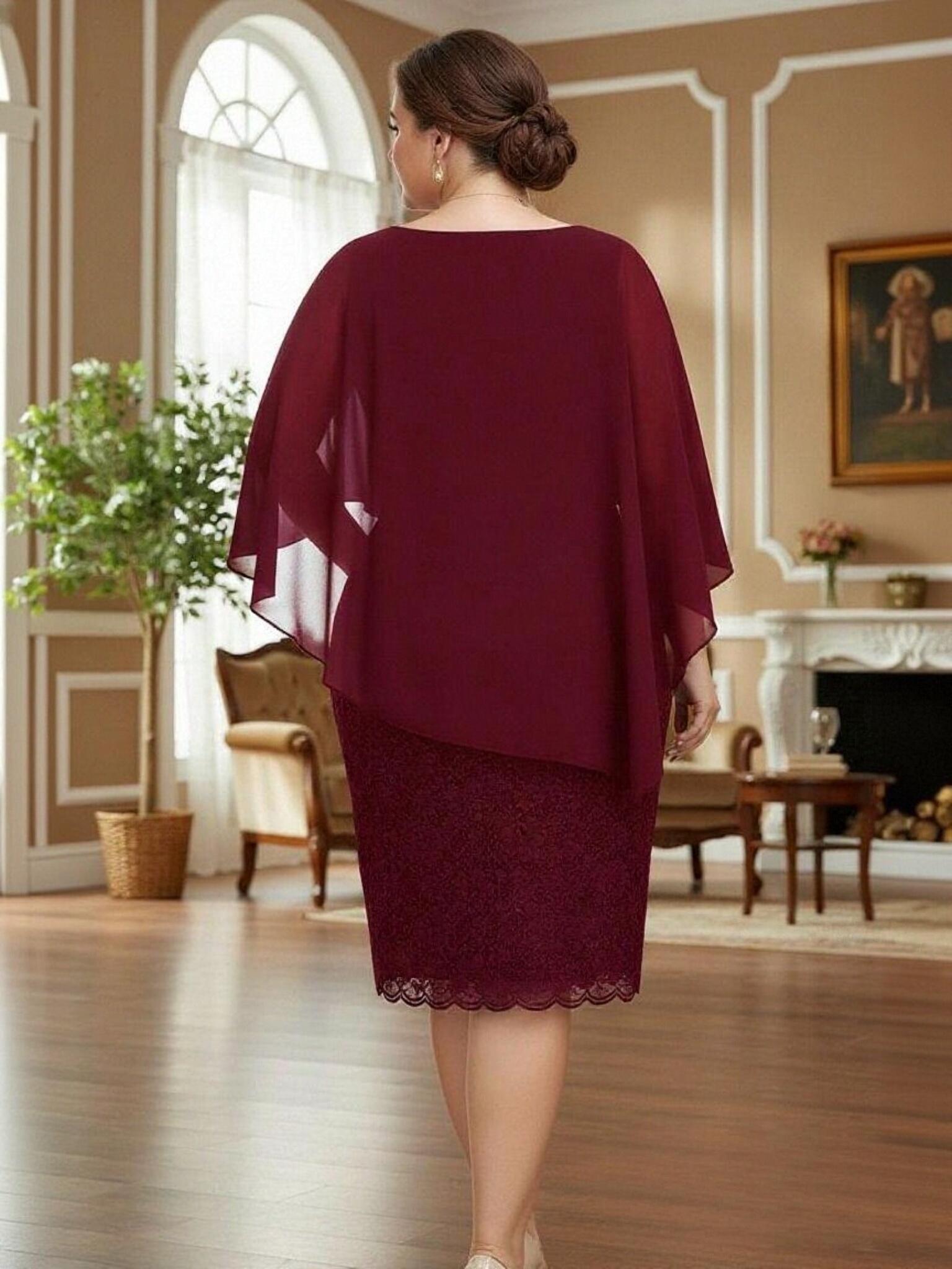 Scoop Neck Chiffon Applique Mother of the Bride Dresses