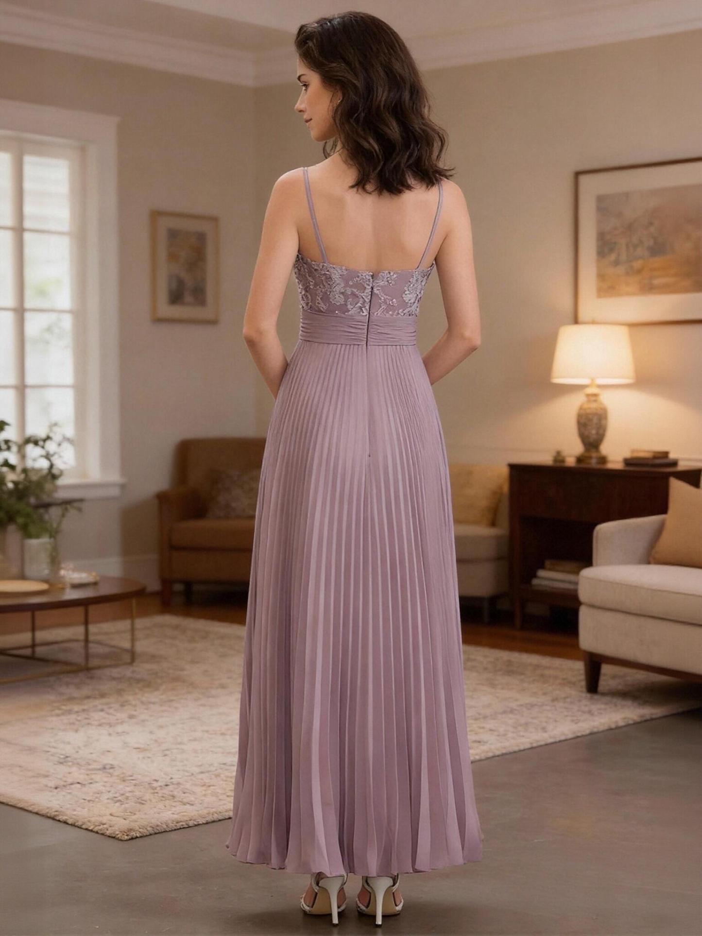 2 Pieces Chiffon Applique Mother of the Bride Dresses