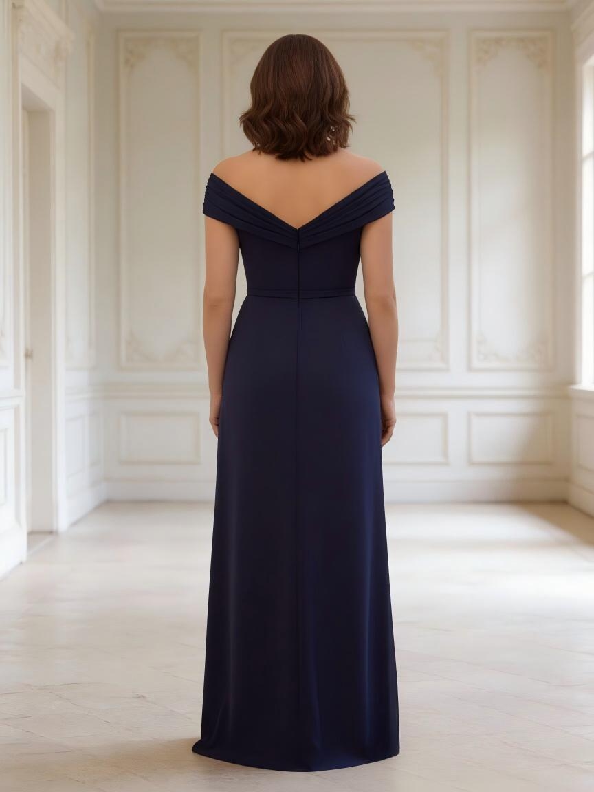 Mermaid Off Shoulder Chiffon Sleeveless Mother of the Bride Dresses