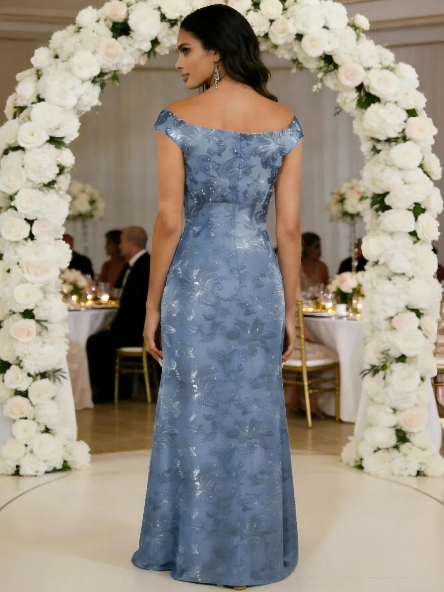 Mermaid Sequin Off Shoulder Mother of the Bride Dresses