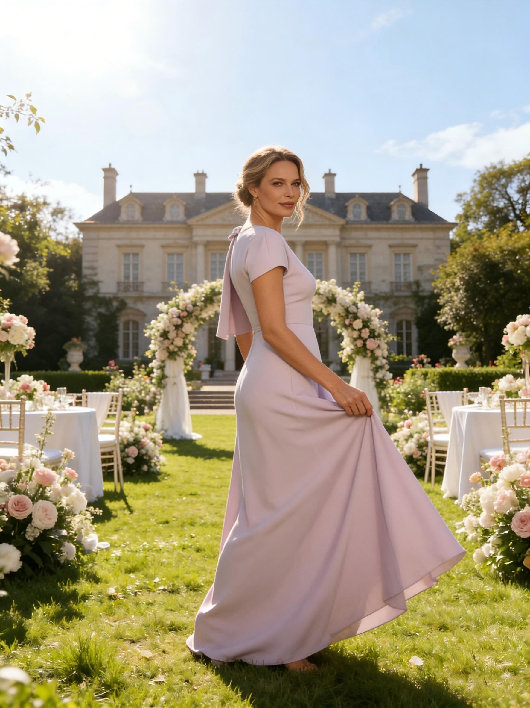 Scoop Neck Ruffles Mother of the Bride Dresses