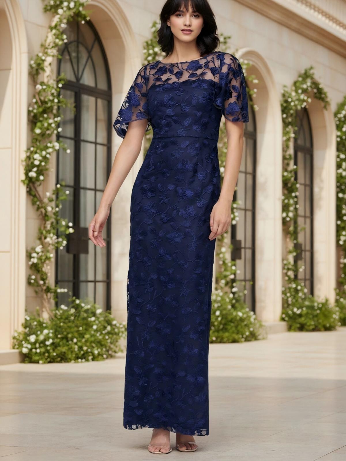 Scoop Neck Appliques Mother of the Bride Dresses