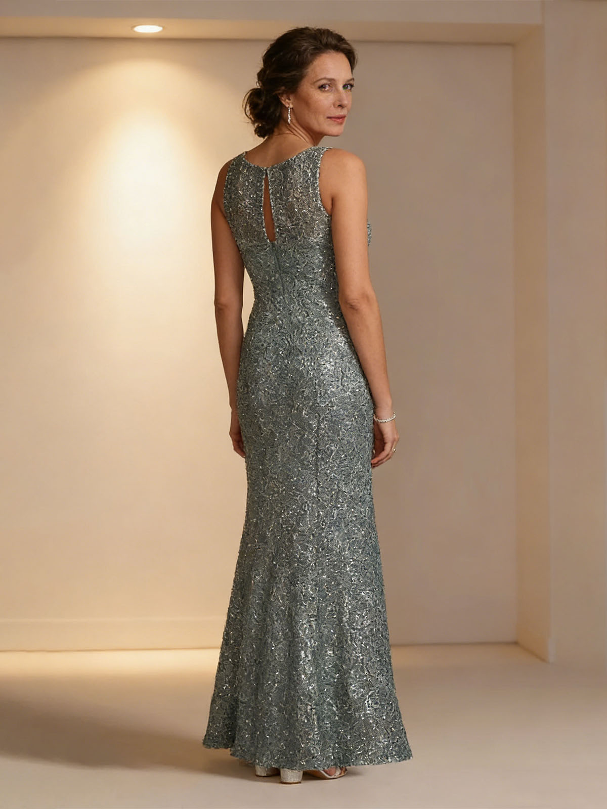 2 Pieces Cape Sleeves Appliques Mother of the Bride Dresses