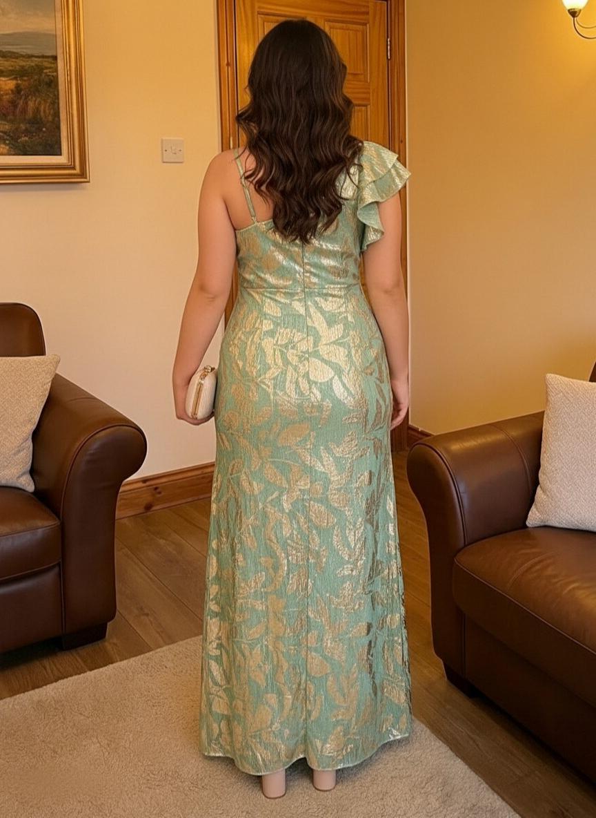 One Shoulder A Line Mother of the Bride Dresses with Slit