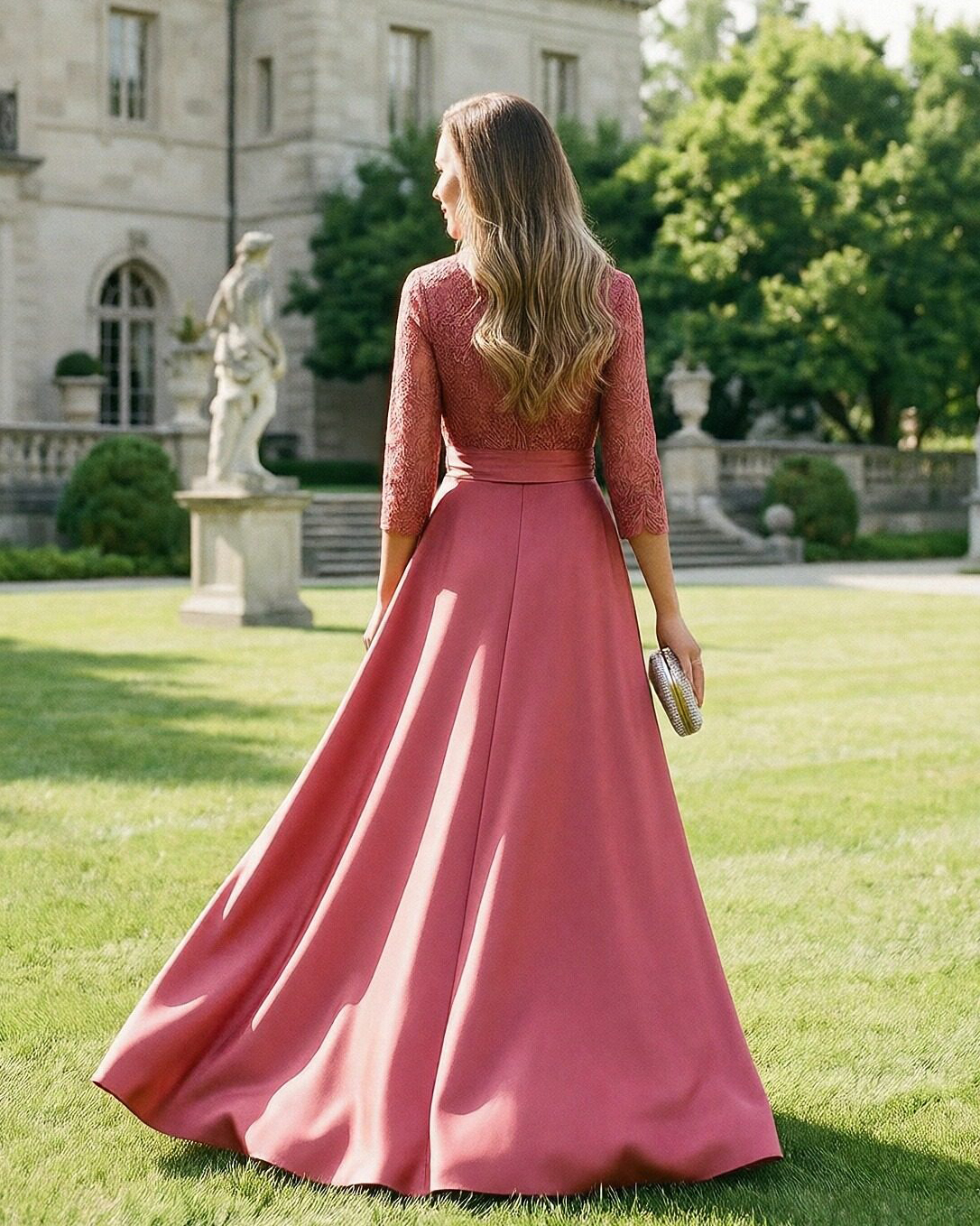 3/4 Sleeves A Line Appliques Mother of the Bride Dresses