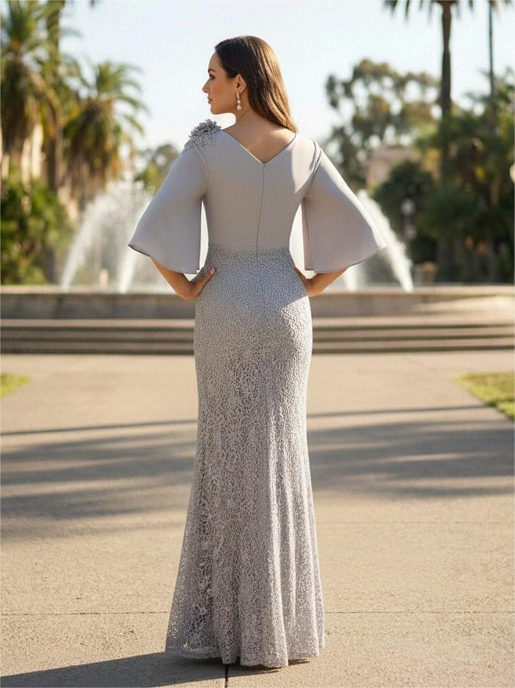 Half Sleeves Appliques Lace Mother of the Bride Dresses