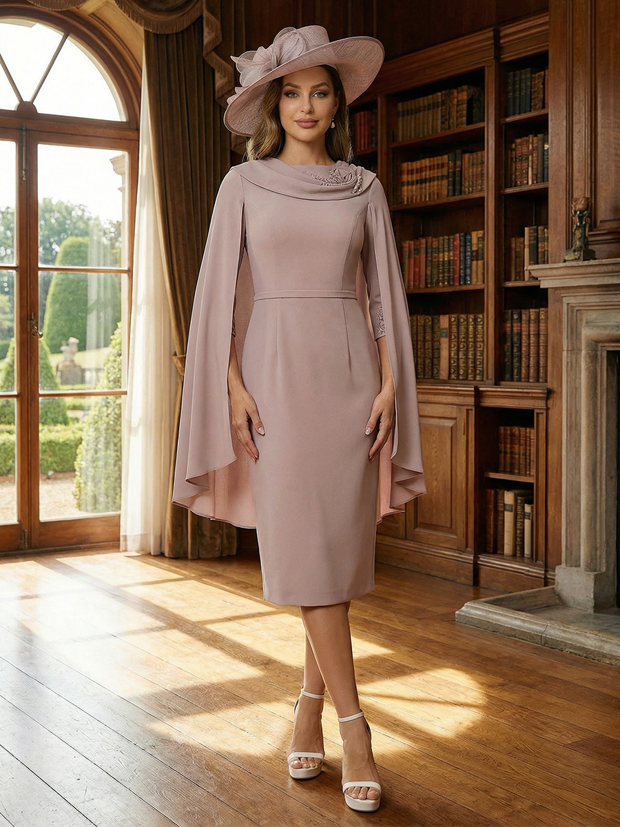 Scoop Neck Chiffon Mother of the Bride Dresses