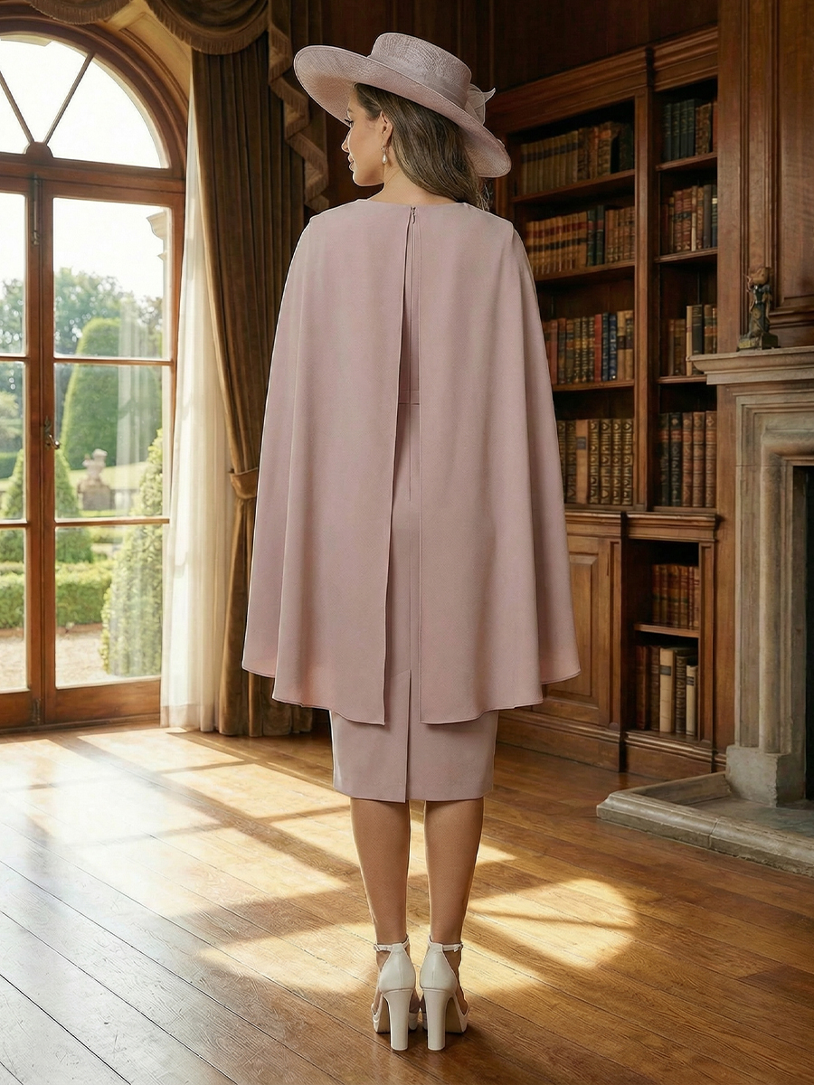 Scoop Neck Chiffon Mother of the Bride Dresses