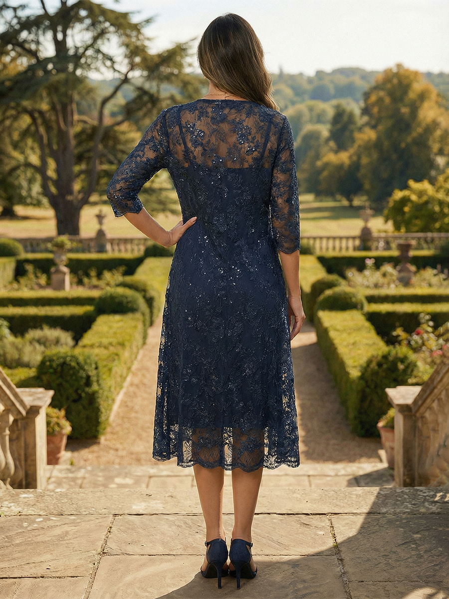 2 Pieces Appliques Chiffon Mother of the Bride Dresses