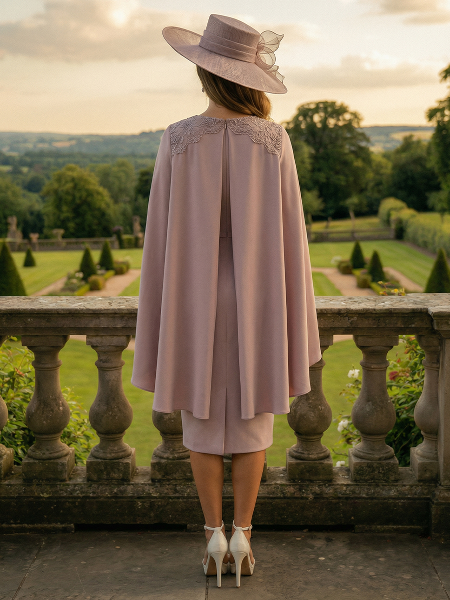 Scoop Neck 2 Pieces Beaded Mother of the Bride Dresses