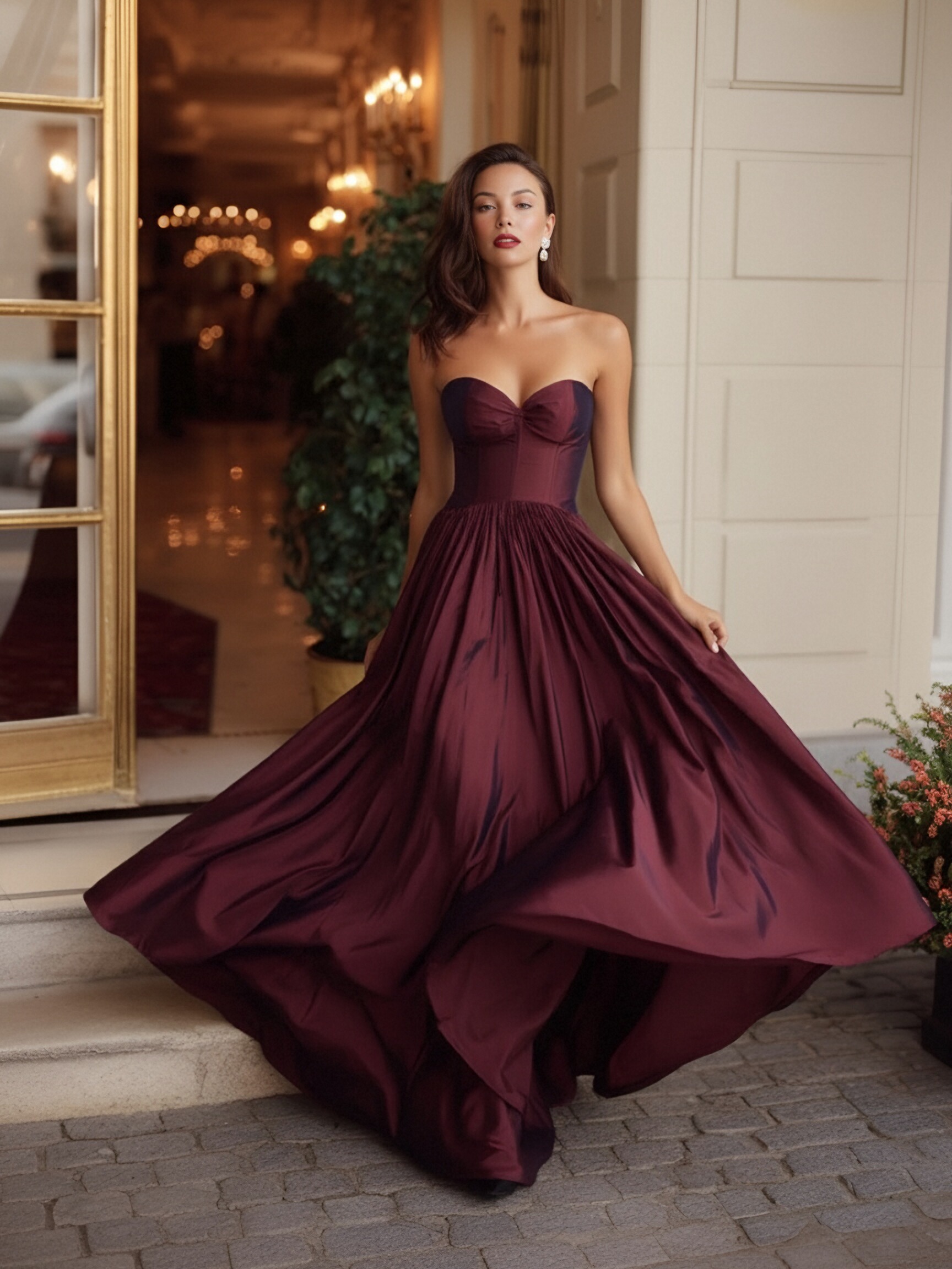 Sweetheart Satin A Line Sleeveless Pleats Formal Dresses