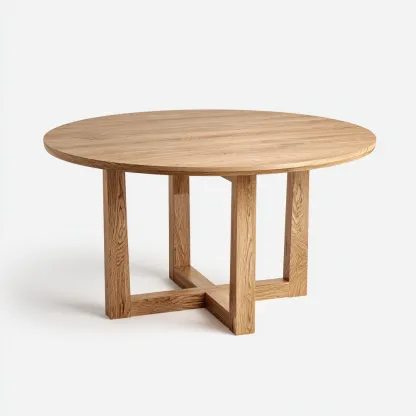 Tavolo da pranzo-legno massello-145x145x75 cm-naturale-design moderno-Shelterza