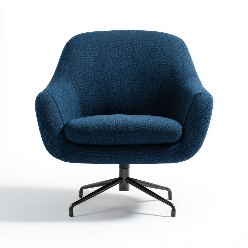 Poltrona - tessuto-metallo - 85x78x95 cm - blu - stile moderno-Shelterza