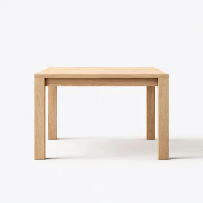 Tavolo da pranzo - legno massello - 120x120x75 cm - naturale - design minimal-Shelterza