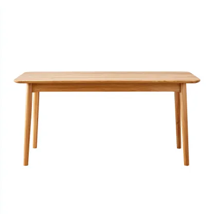 Tavolo da pranzo - legno massello - 160x85x75 cm - naturale - design scandinavo-Shelterza