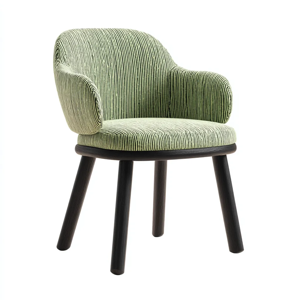 Sedia da pranzo - tessuto - legno - 56x50x84 cm - verde - design moderno-Shelterza