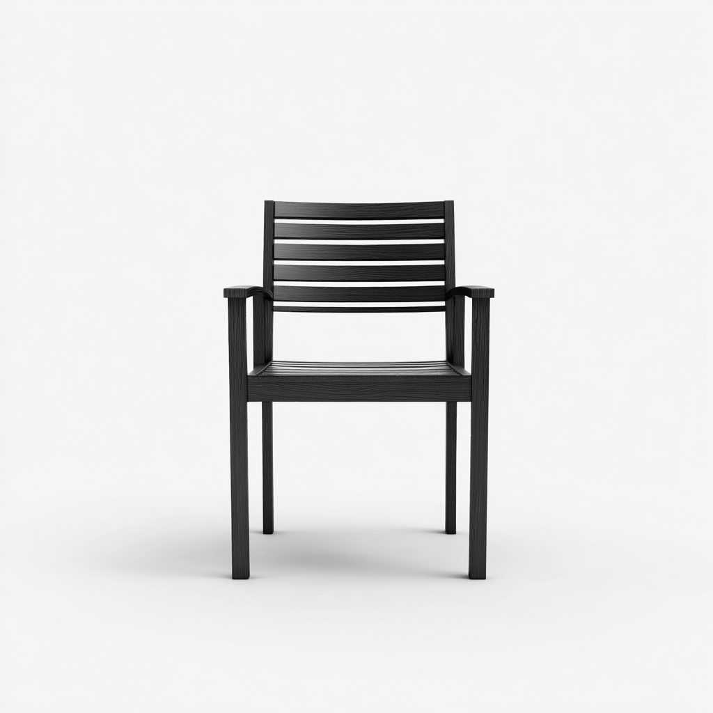 Poltrona da giardino-metallo-57x55x82 cm-nero-design moderno-Shelterza
