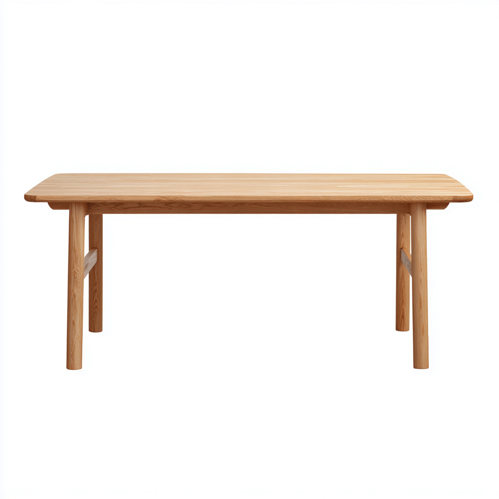 Tavolo da pranzo-legno massello-200x90x75 cm-naturale-design scandinavo-Shelterza