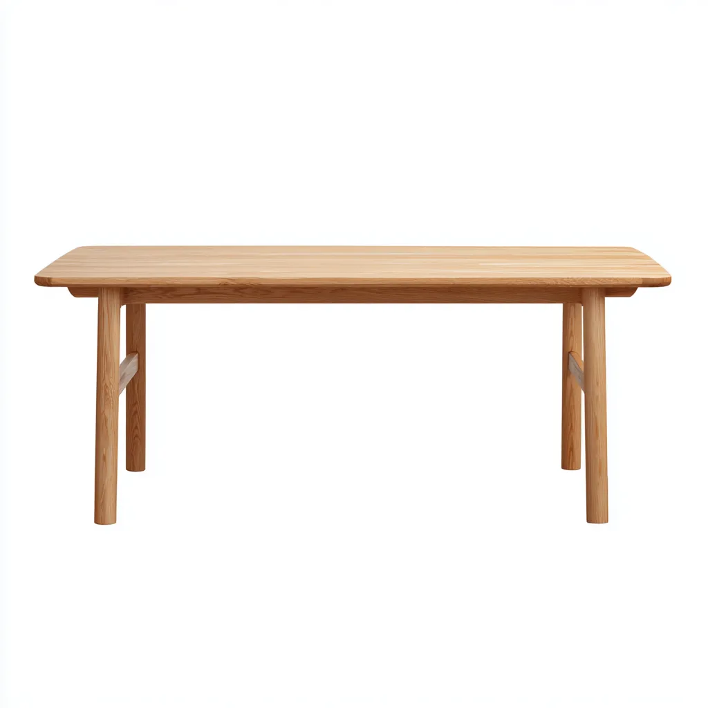 Tavolo da pranzo-legno massello-200x90x75 cm-naturale-design scandinavo-Shelterza