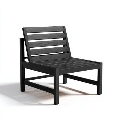 Poltrona da giardino-legno-63x70x78 cm-nero-design moderno-Shelterza