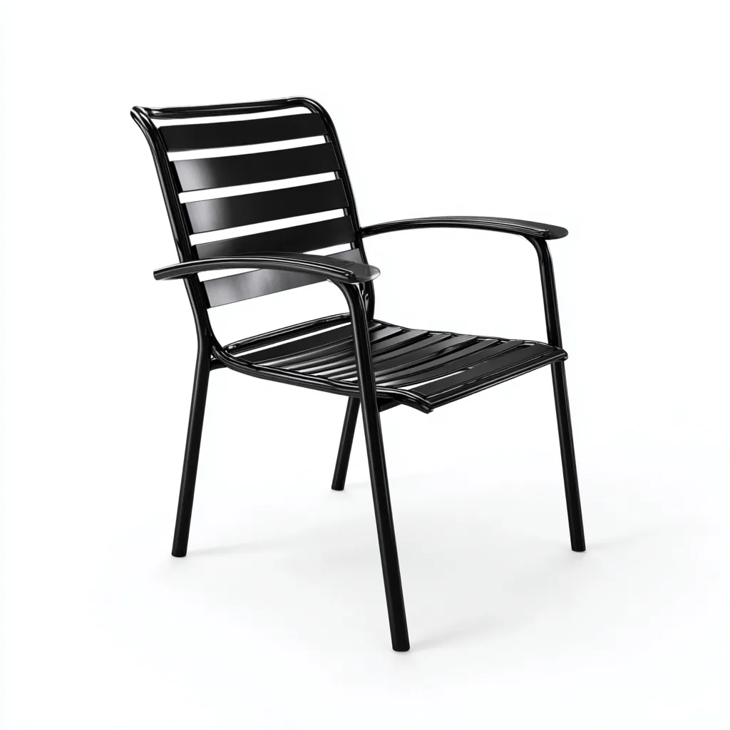 Poltrona da giardino-metallo-65x56x84 cm-nero-design moderno-Shelterza