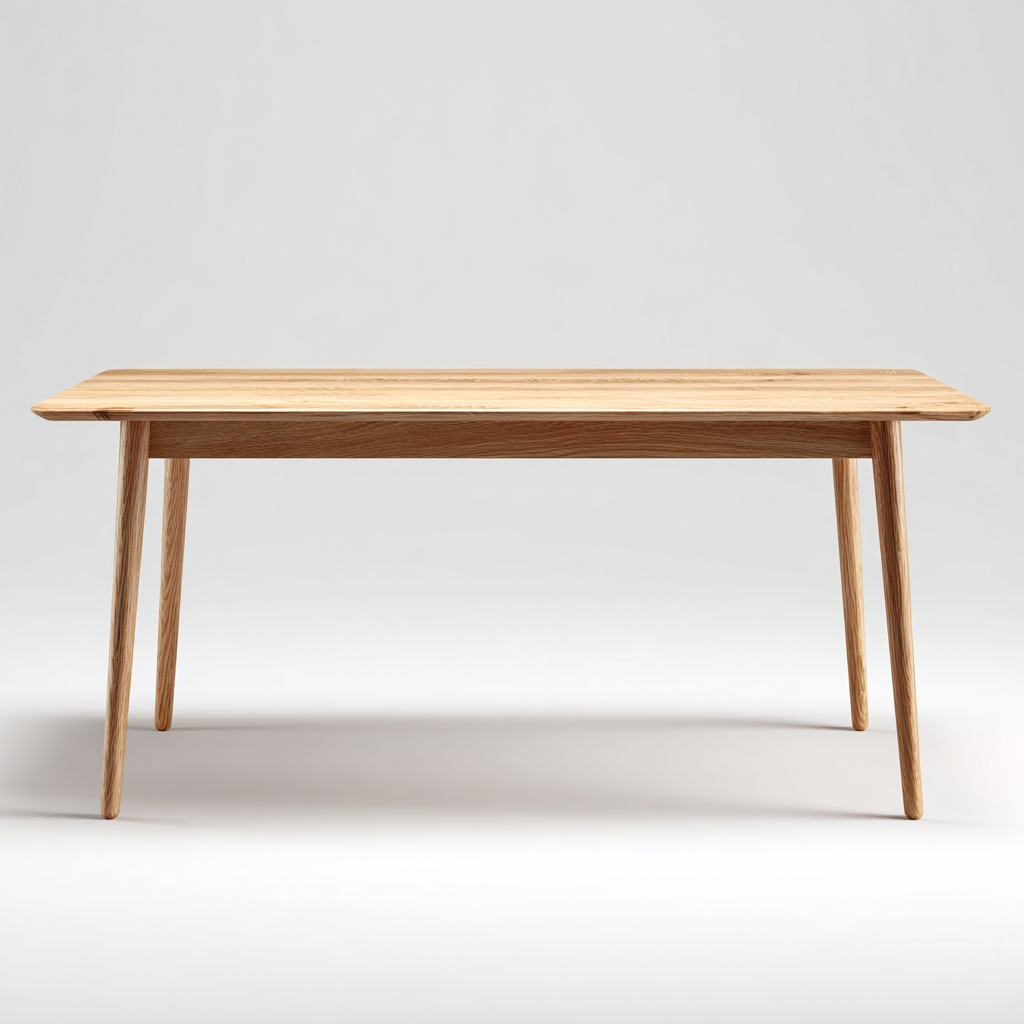 Tavolo da pranzo-legno massello-188x84x76 cm-naturale-design moderno-Shelterza