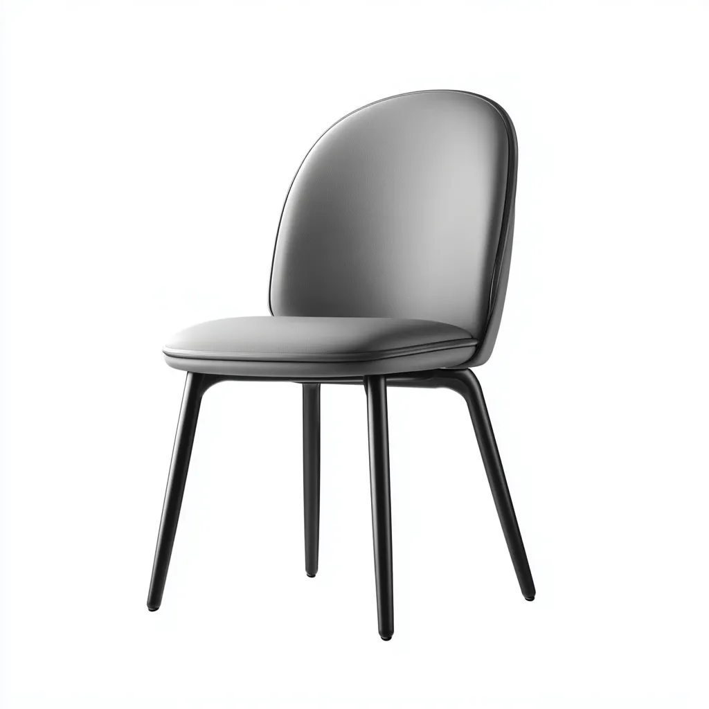 Sedia da pranzo - pelle sintetica - metallo - 55x48x85 cm - grigio - design moderno-Shelterza