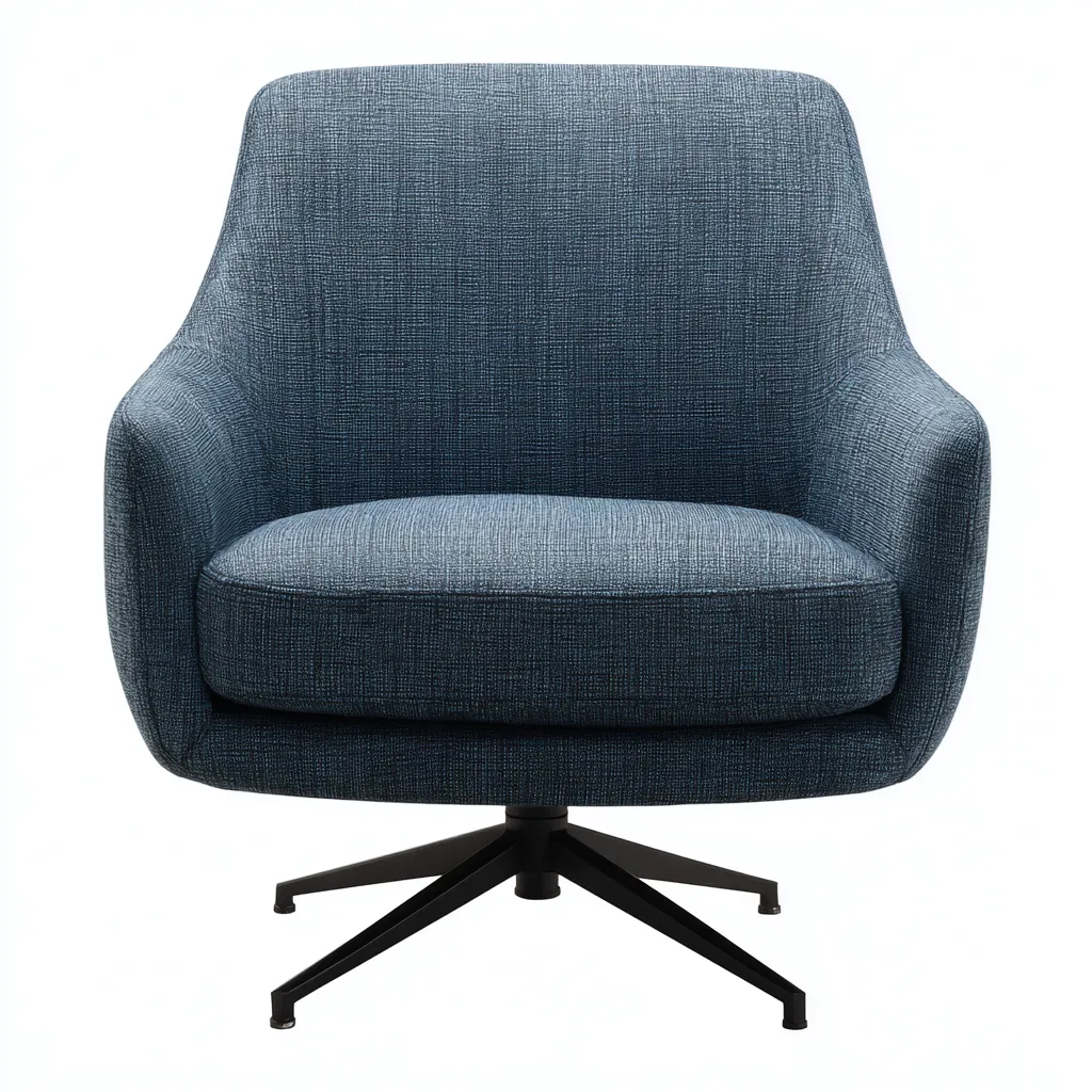 Poltrona - tessuto-metallo - 84x76x97 cm - blu - stile contemporaneo-Shelterza