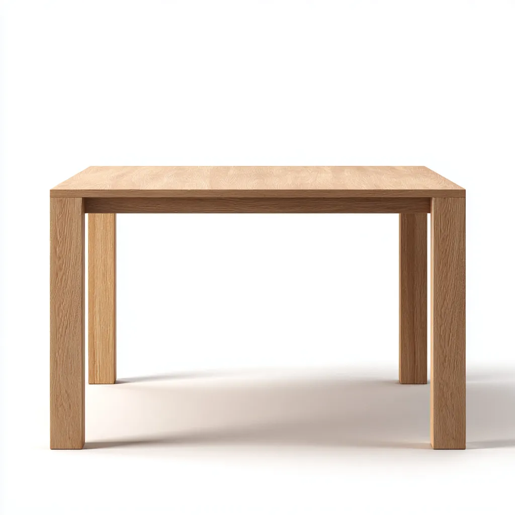 Tavolo da pranzo - legno massello - 130x130x75 cm - naturale - design minimal-Shelterza