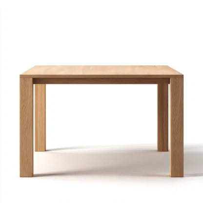 Tavolo da pranzo - legno massello - 130x130x75 cm - naturale - design minimal-Shelterza