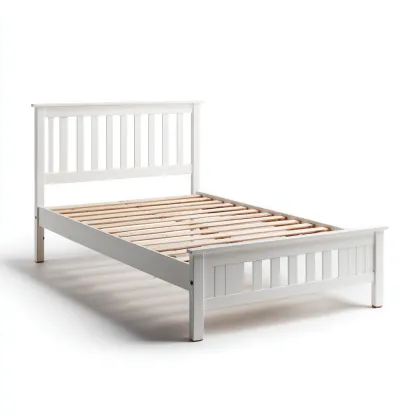 Letto per bambini-legno di pino-160x90x95 cm-bianco-design classico-Shelterza