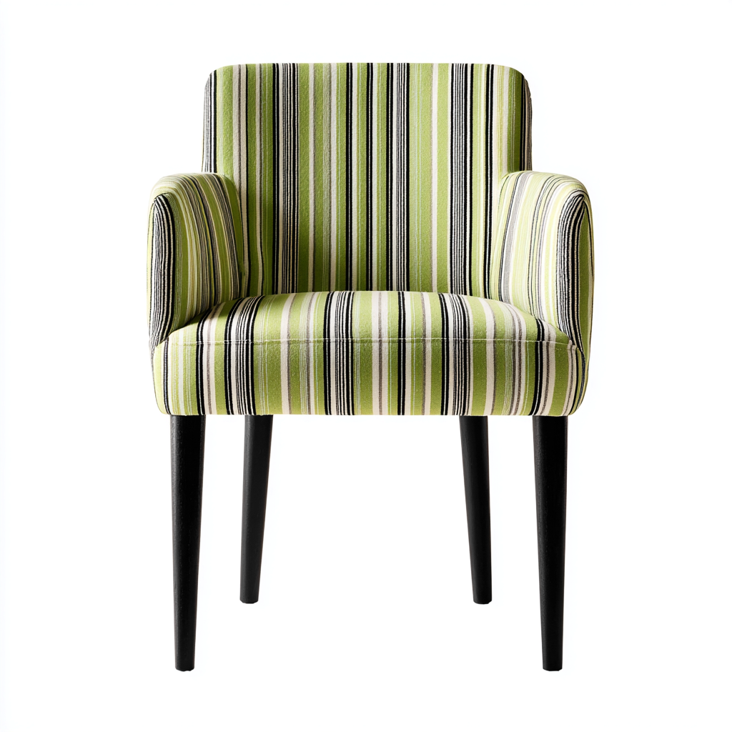 Sedia da pranzo - tessuto - legno - 57x52x86 cm - verde-bianco-nero - design moderno-Shelterza