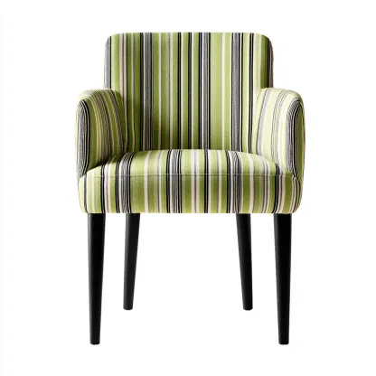 Sedia da pranzo - tessuto - legno - 57x52x86 cm - verde-bianco-nero - design moderno-Shelterza