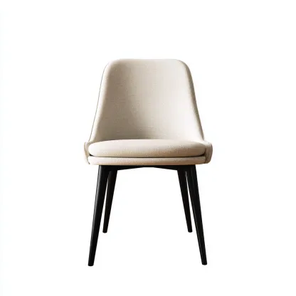 Sedia da pranzo - tessuto - metallo - 52x45x82 cm - beige - design moderno-Shelterza