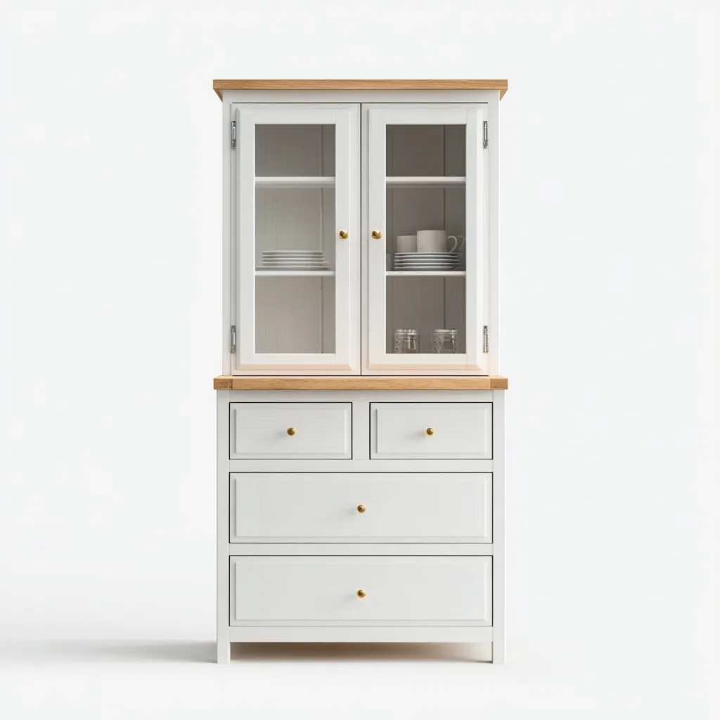 Armadietto da cucina legno 95x45x185 cm - bianco - legno - per cucina - design classico-villaovae