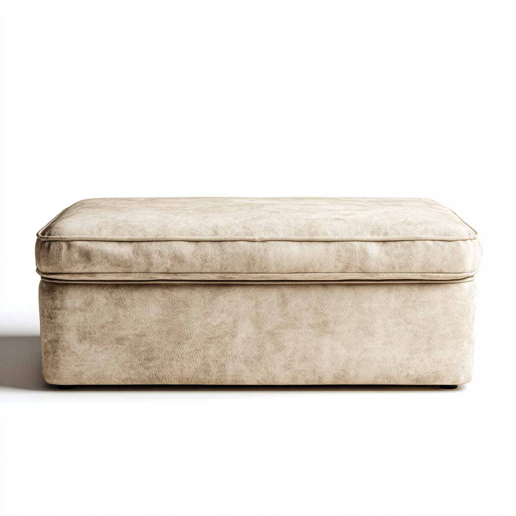 Panca per letto in tessuto 100x50x42 cm - beige - per camera da letto - design moderno-villaovae