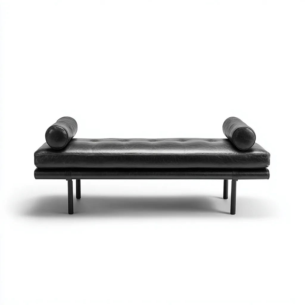 Panca per letto pelle 120x45x42 cm - nero - stile moderno minimalista per camera da letto-villaovae