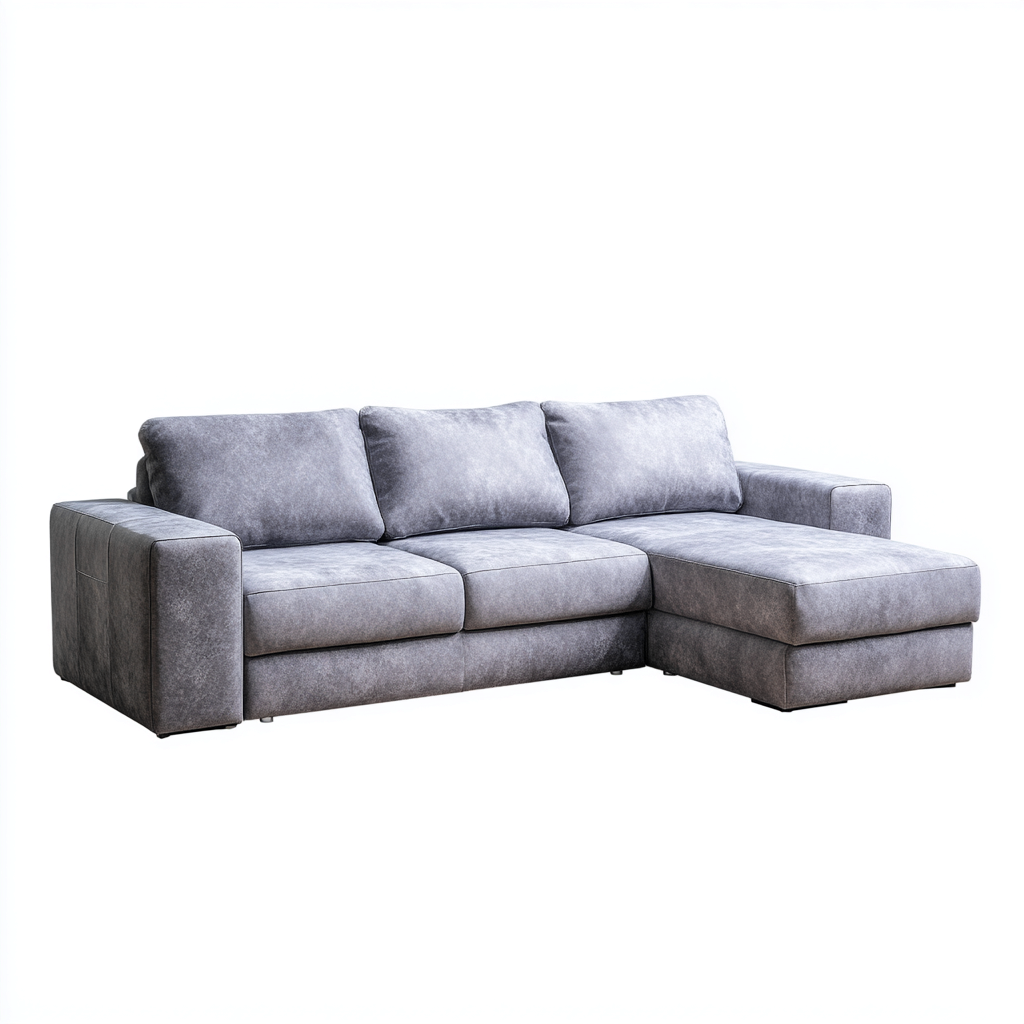 Divano angolare tessuto 270x170x88 cm - grigio - design moderno per soggiorno-villaovae