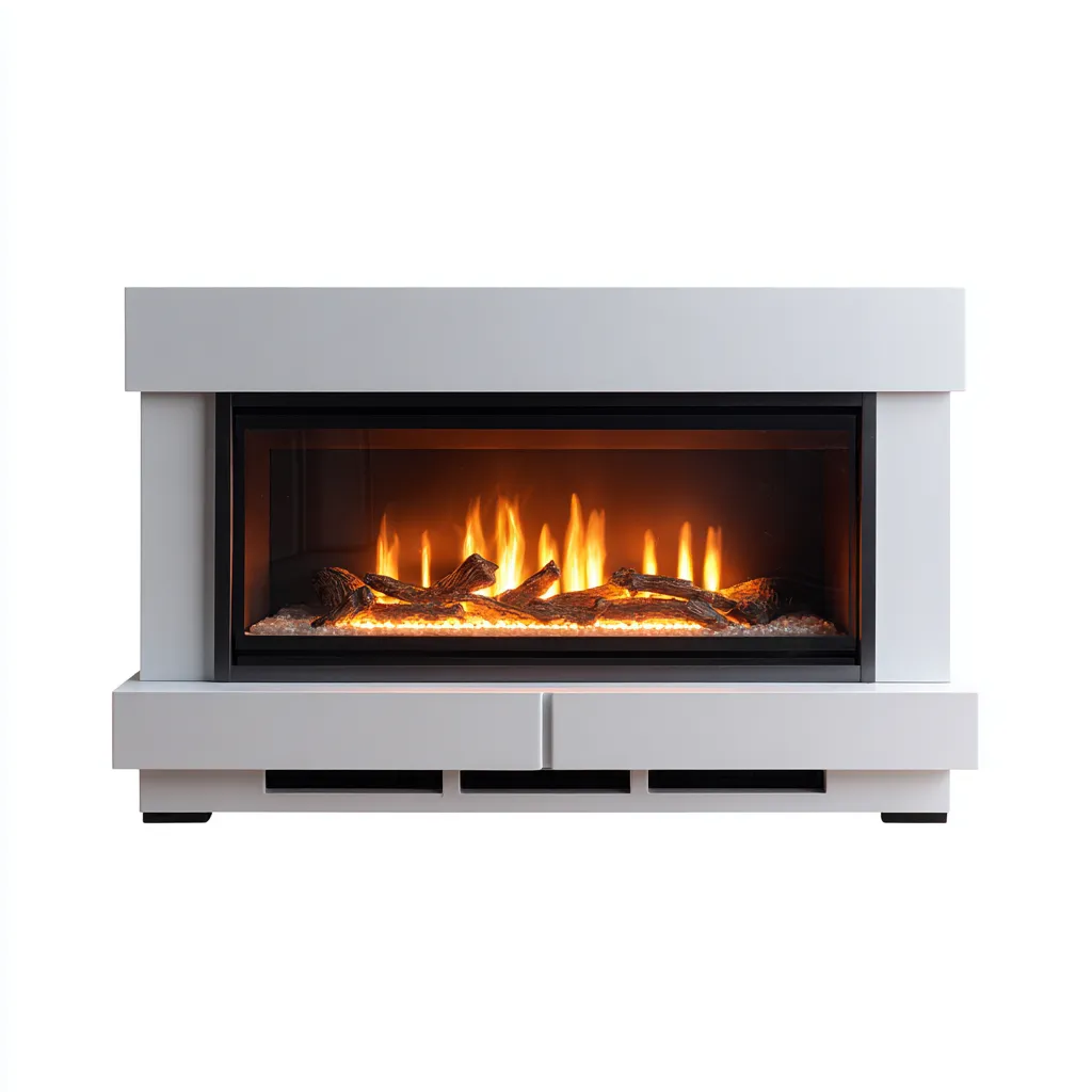 Camino elettrico MDF 118x33x78 cm - bianco - design moderno per soggiorno-villaovae