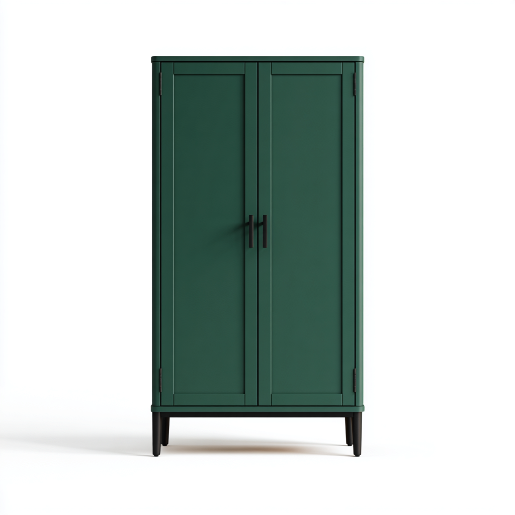 Armadio pannello composito in legno 90x50x180 cm - verde scuro - design moderno per camera da letto-villaovae