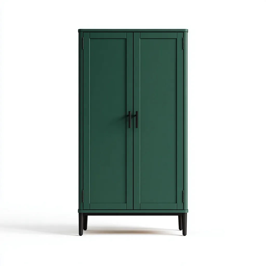 Armadio pannello composito in legno 90x50x180 cm - verde scuro - design moderno per camera da letto-villaovae