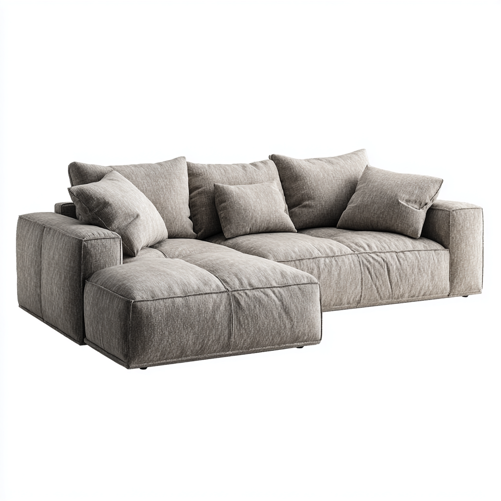 Divano angolare tessuto 270x175x88 cm - grigio chiaro - design moderno per soggiorno-villaovae